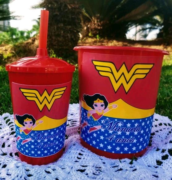 Kit Cinema Personalizado Mulher Maravilha