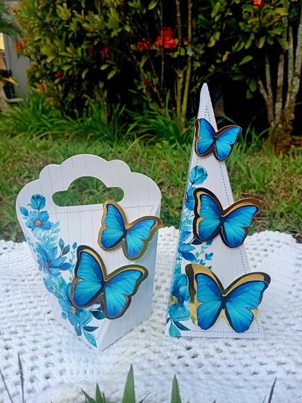 Kit Lembrancinha Borboleta Azul