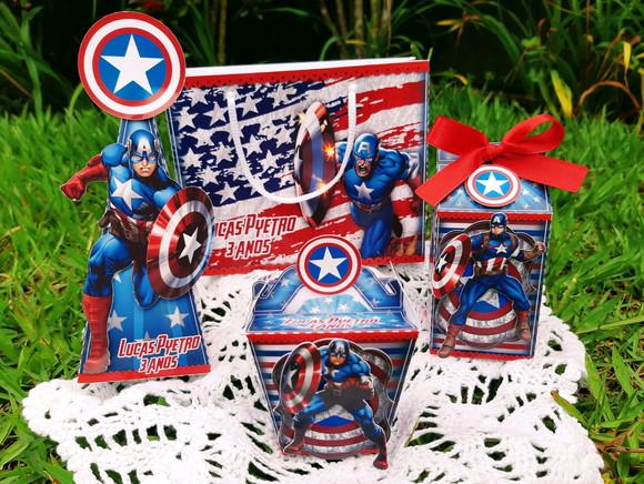 Kit Lembrancinhas Capitão América