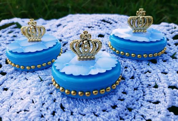 Latinha Realeza Azul e Dourado