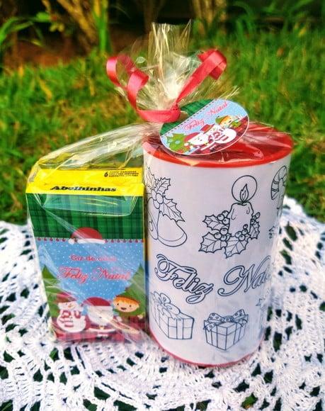 Lembrancinha de Natal Cofrinho para Colorir