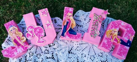 Letras Decorativas Barbie