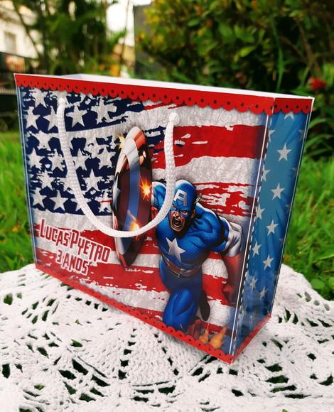 Sacolinha Personalizada Capitão América