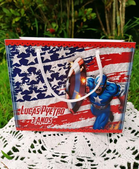 Sacolinha Personalizada Capitão América
