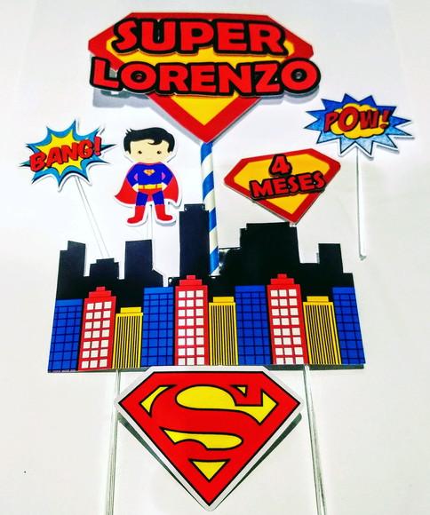 Topo de Bolo Super Homem