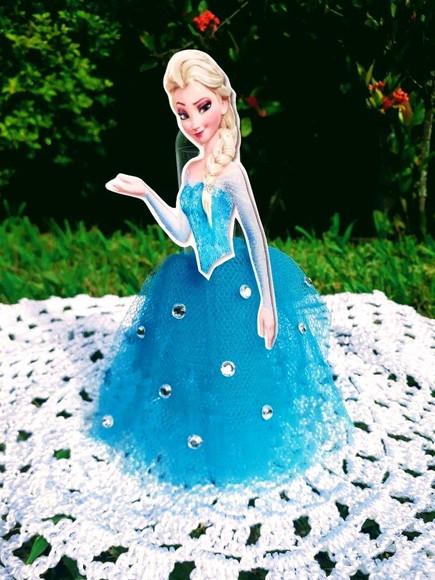 tubete frozen com saia tule