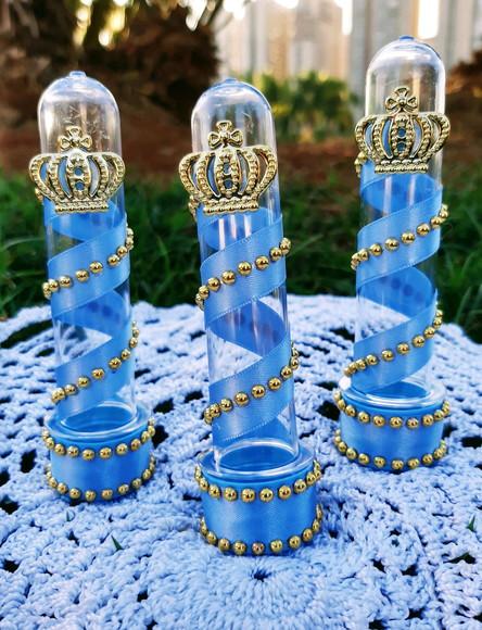 Tubete Realeza Azul e Dourado