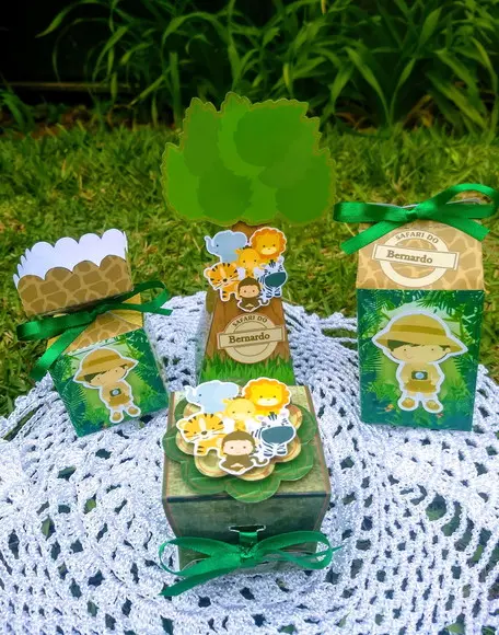 Caixa Milk 3d Personalizada Safari