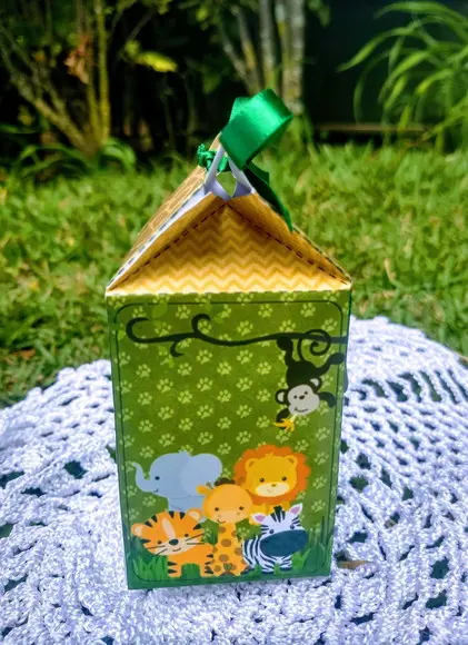 Caixa Milk 3d Personalizada Safari
