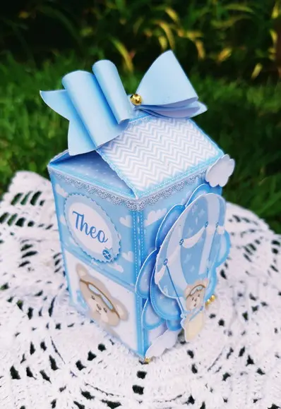 Caixa Milk Chá de Bebê - Ursinho Baloeiro