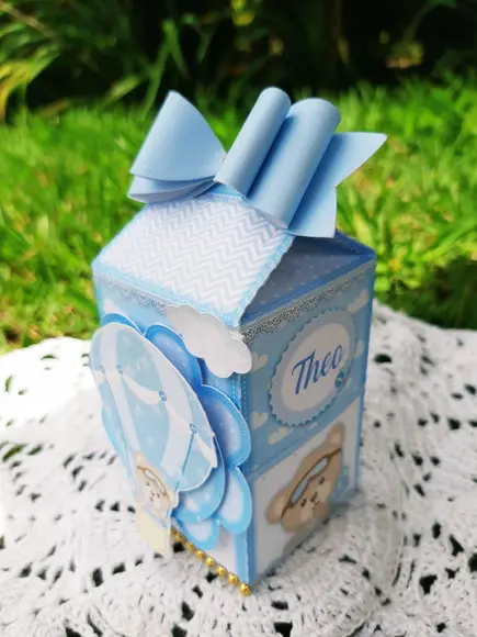 Caixa Milk Chá de Bebê - Ursinho Baloeiro