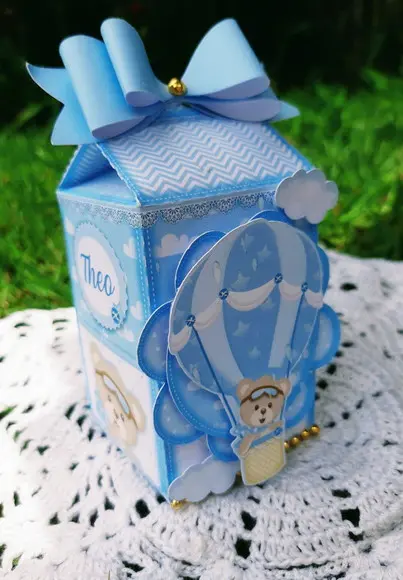 Caixa Milk Chá de Bebê - Ursinho Baloeiro