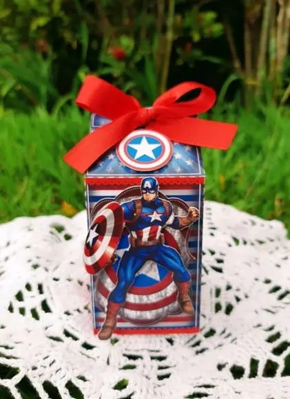 Caixa Milk Personalizada Capitão América