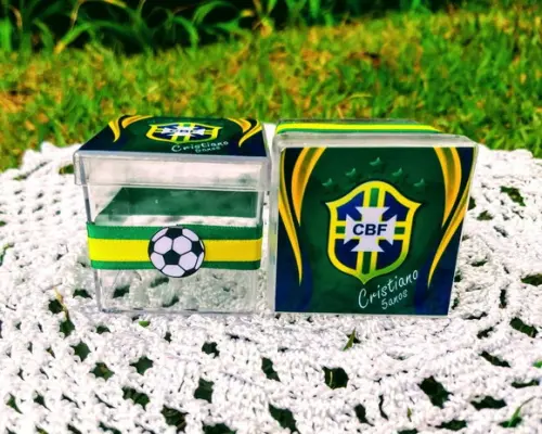 Caixinha Acrílico Futebol