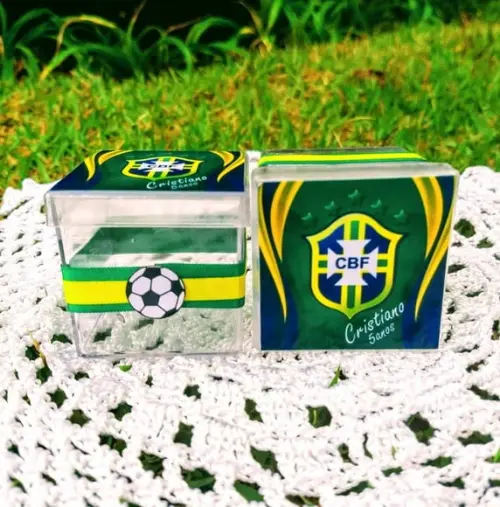 Caixinha Acrílico Futebol