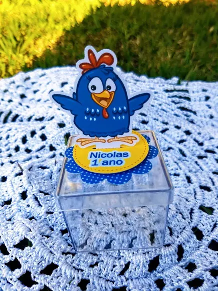 Caixinha de acrílico Galinha Pintadinha