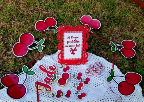 Kit Decoração Festa Cereja