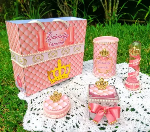Kit Lembrancinhas Personalizadas Luxo Realeza
