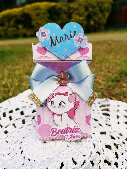 Lembrancinha Caixa Meia Bala Gata Marie