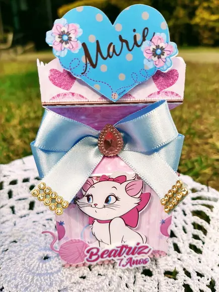 Lembrancinha Caixa Meia Bala Gata Marie