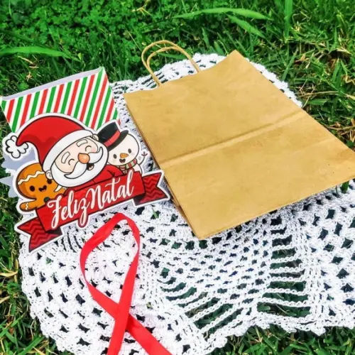 Sacolinha de Natal - Papel Kraft