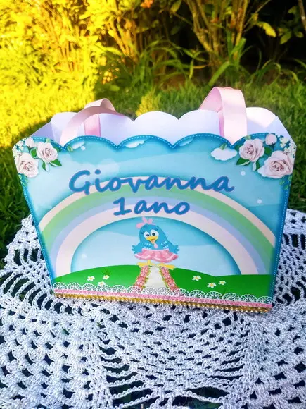 Sacolinha Galinha Pintadinha Rosa