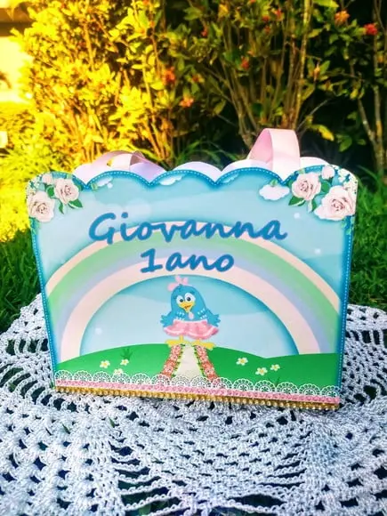 Sacolinha Galinha Pintadinha Rosa