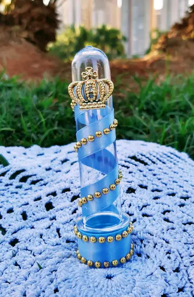 Tubete Realeza Azul e Dourado