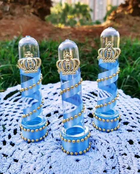 Tubete Realeza Azul e Dourado