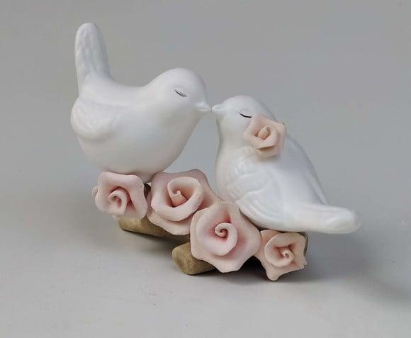 Topo de Bolo passarinhos, pombinhos para casamento