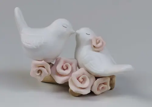 Topo de Bolo passarinhos, pombinhos para casamento
