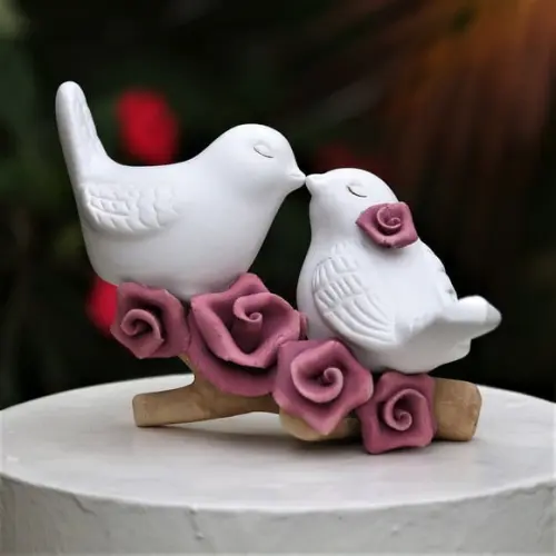 Topo de Bolo passarinhos, pombinhos para casamento