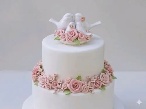 Topo de Bolo passarinhos, pombinhos para casamento, família