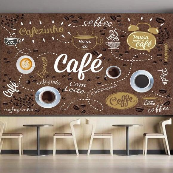 Papel De Parede Cozinha Café Cafeteria Marrom