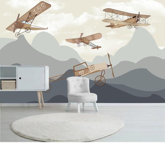 Papel de Parede Montanhas Aviador Baby m²