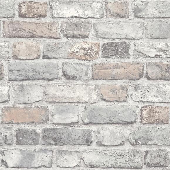 Papel de parede Tijolinho Barro cinza