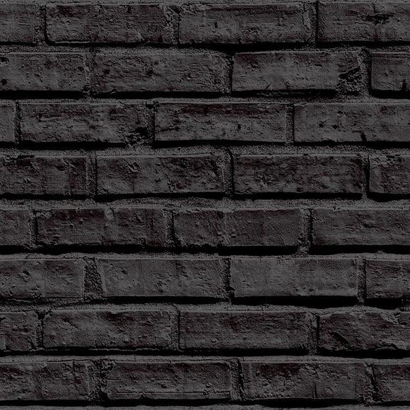 Papel de parede Tijolinho Preto