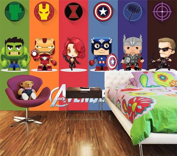 Papel de parede vingadores heróis medida personalizada