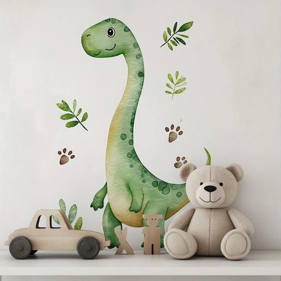Adesivo de Parede Dinossauro Aquarela Baby