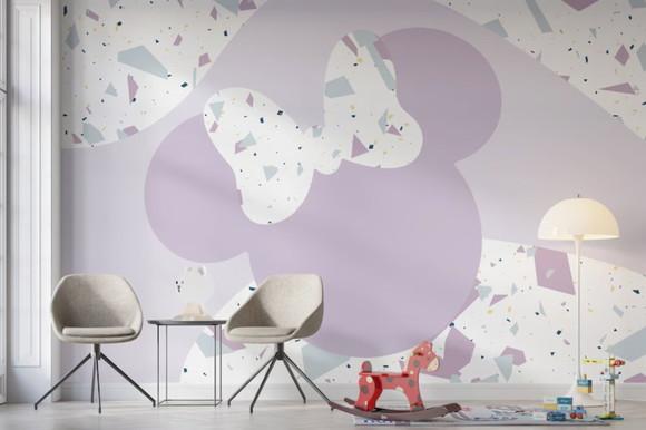 Papel de Parede Adesivo Disney Minnie Rosa M² Mod02