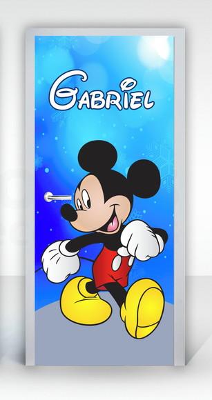 Adesivo Porta Mickey com nome personalizado