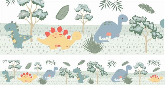 Faixa Border Parede Infantil Dinossauro Baby