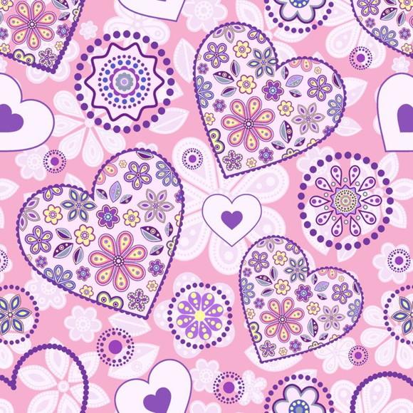 Papel de Parede Coração Mandalas