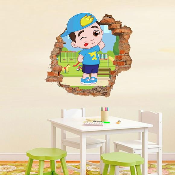 Adesivo decorativo Luccas Neto Buraco 3D