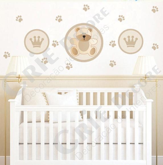 Adesivo De Parede Urso Rei Baby