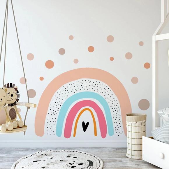 Adesivo Parede Arco Íris Infantil Baby Color 85x60cm