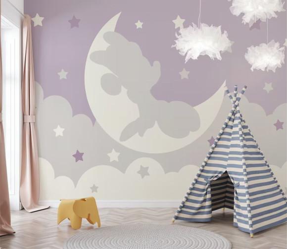 Papel de Parede Adesivo Disney Minnie Rosa M² Mod03