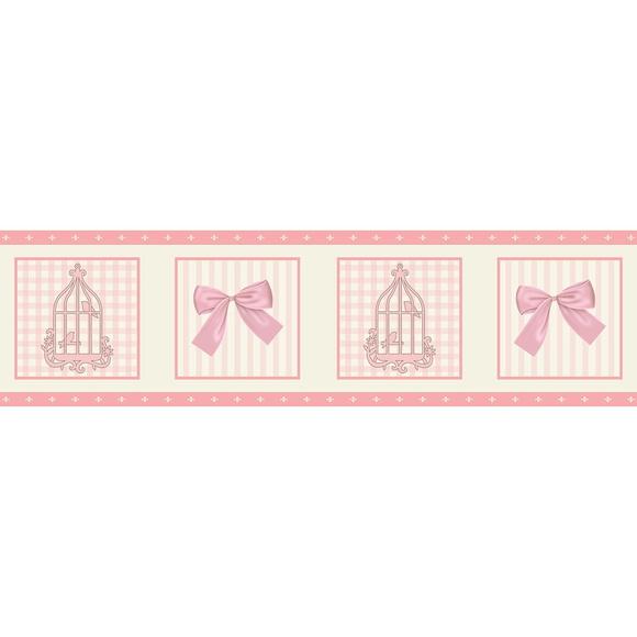 Faixa border Laço rosa