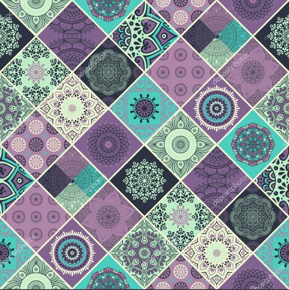 Papel de parede Azulejos Mandala
