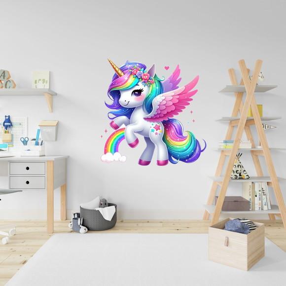 Adesivo Decorativo Arco Iris Unicornio Baby